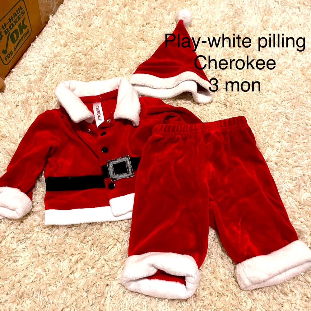 Infant Santa Costume, Size 3 Months